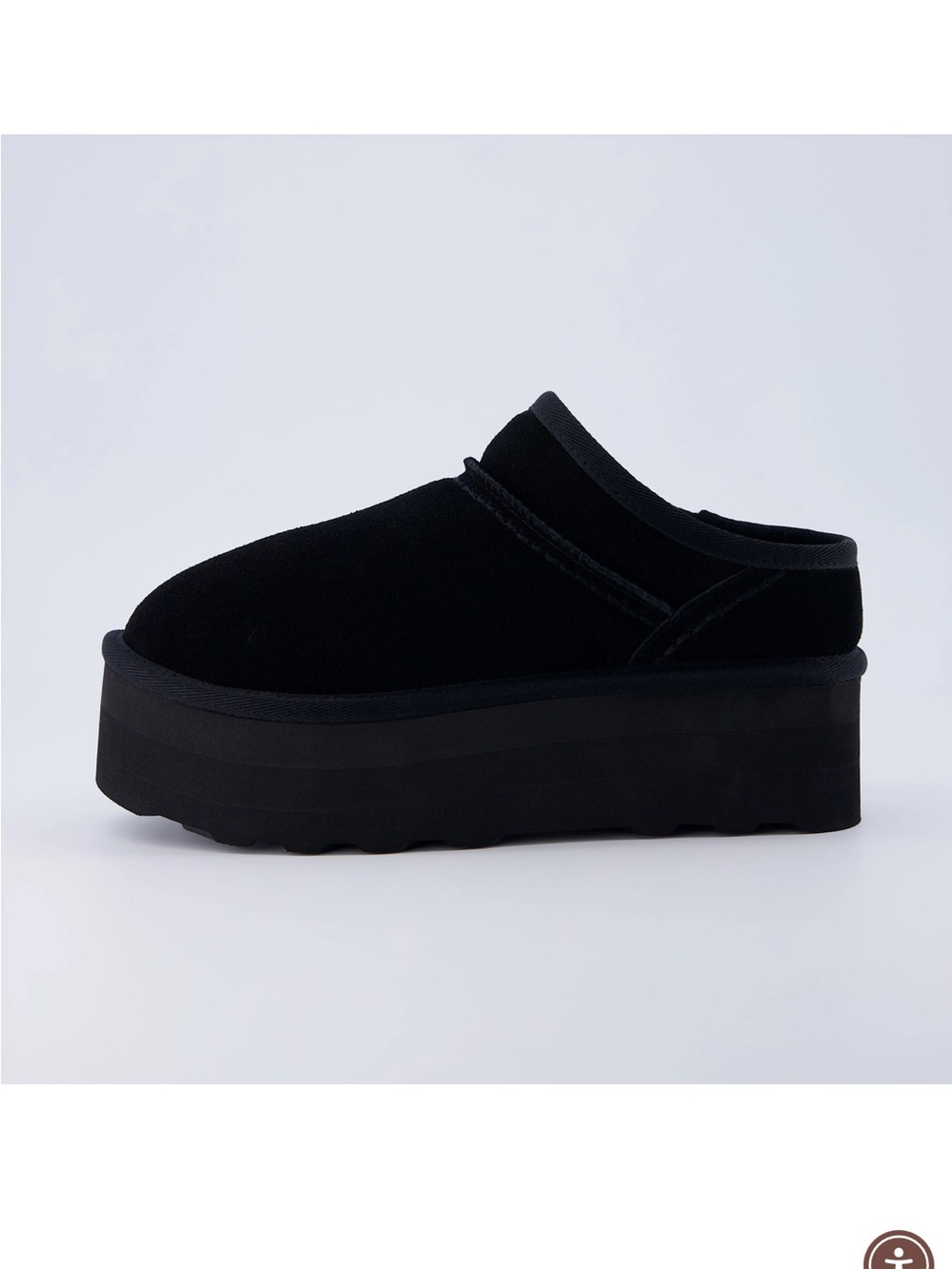 Cushionaire Black Platform Mule Slip-On Shoes
